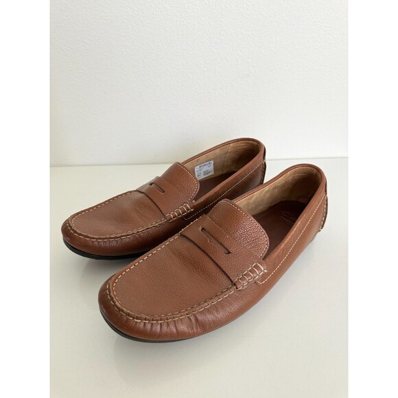 Cole Haan Kolin Limit Tan Tumbled Penny Loafer Pebbled Leather Brown Men's 13 - Picture 3 of 11